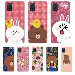 三星 Galaxy A11 A21 A21S A31 A51 A71 矽膠手機殼軟殼 布朗熊
