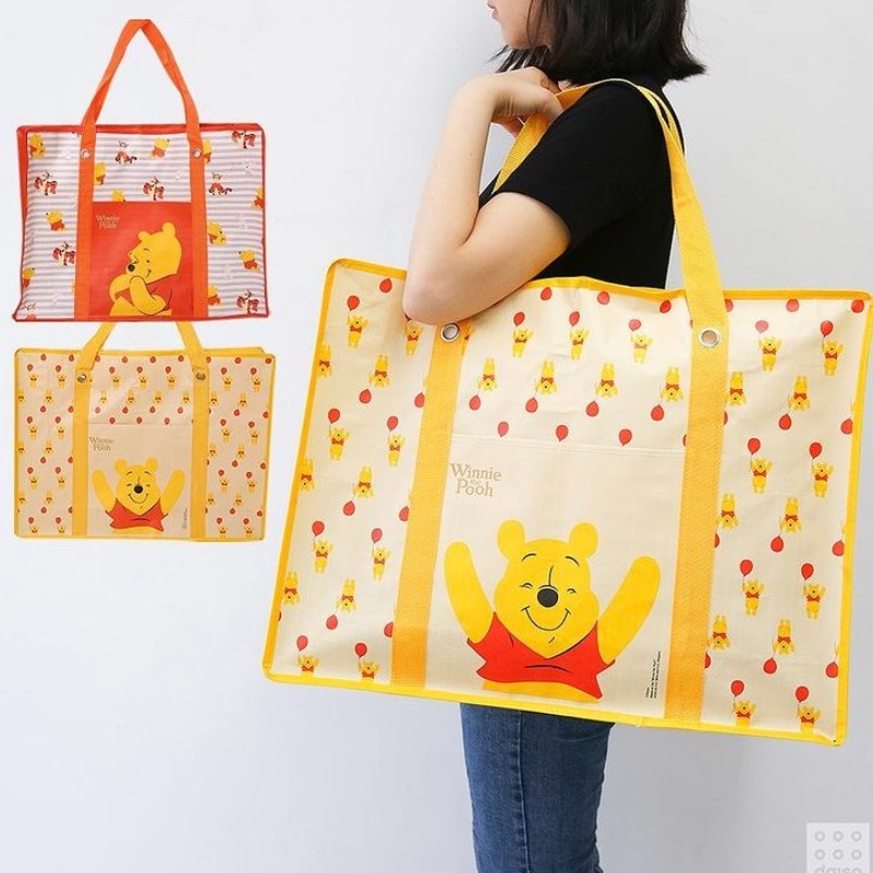 韓國大創⭕️正版韓貨 迪士尼小熊維尼 防水袋 購物袋子 環保袋子 收納袋 袋子 維尼袋子 購物袋 維尼袋子