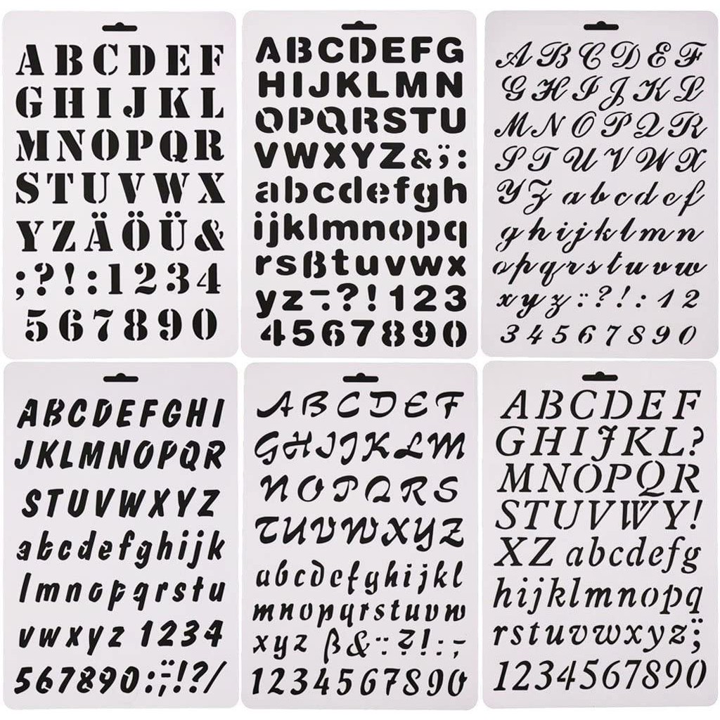 Diystencil 塑膠字母範本字母表編號繪圖範本繪圖範本筆記本日記剪貼簿日記塗鴉工藝項目 蝦皮購物