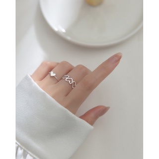 🌸Adelashop🌸 925純銀-光面愛心/鏤空愛心開口戒指 女生戒指 純銀戒指