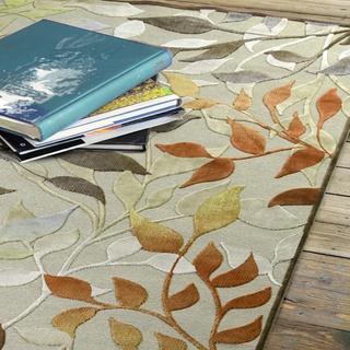 【范登伯格】比利時 法爾達立體雕花絲質地毯-葉脈(160x230cm)