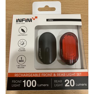 [全新]《iNFiNi》I-210PR olley 高亮度超輕量USB充電燈組 黑(I-210P+210R)