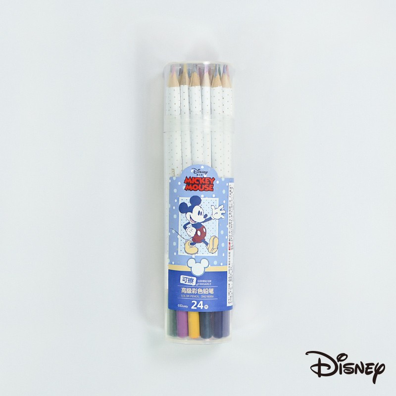迪士尼 24色 可擦色鉛筆 米奇 兒童 美勞 畫畫 色鉛筆 塗鴉 彩色鉛筆 素描 筆 文具 LJ064 文具旗艦店