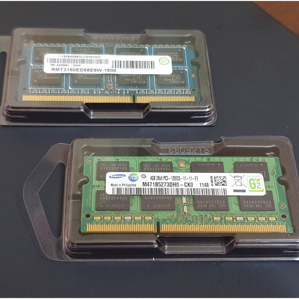 筆電用 DDR3-1600 4G記憶體（Lenovo小黑本拆機品）（三星與Ramaxel）