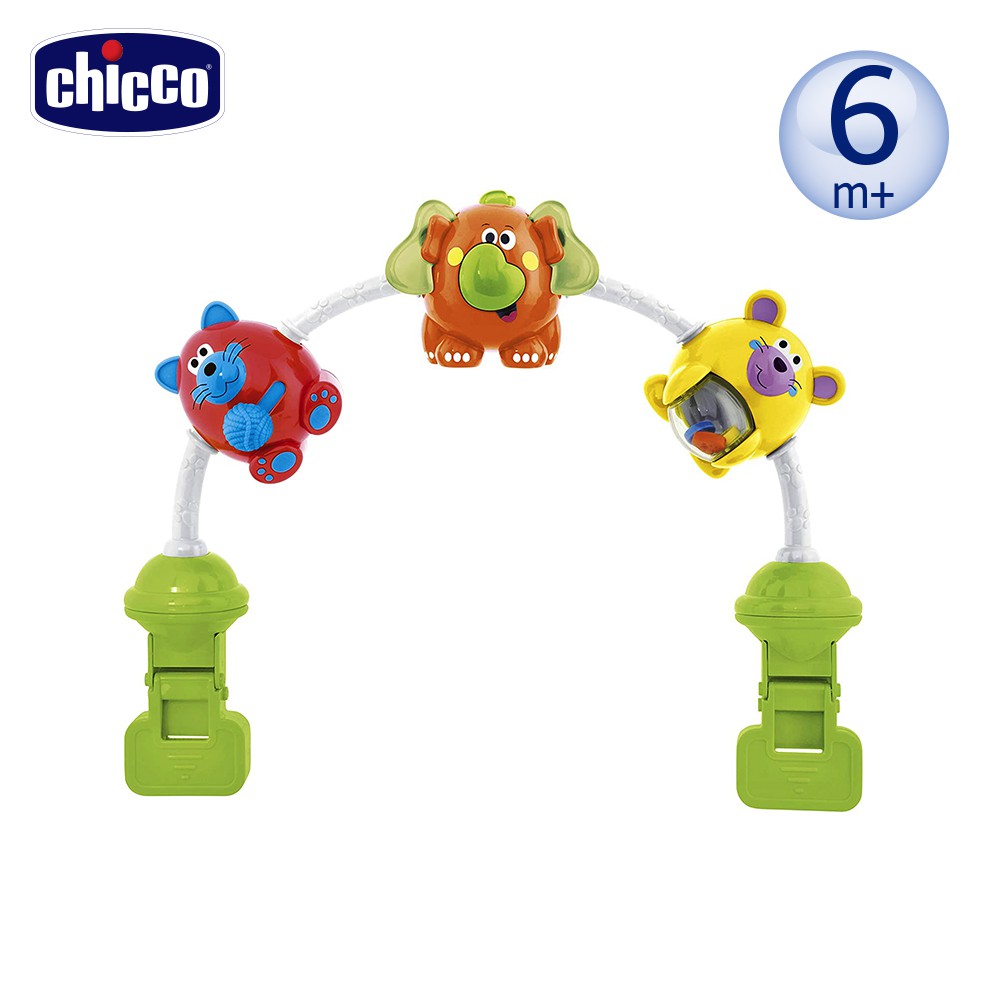 chicco-可愛動物推車玩具架