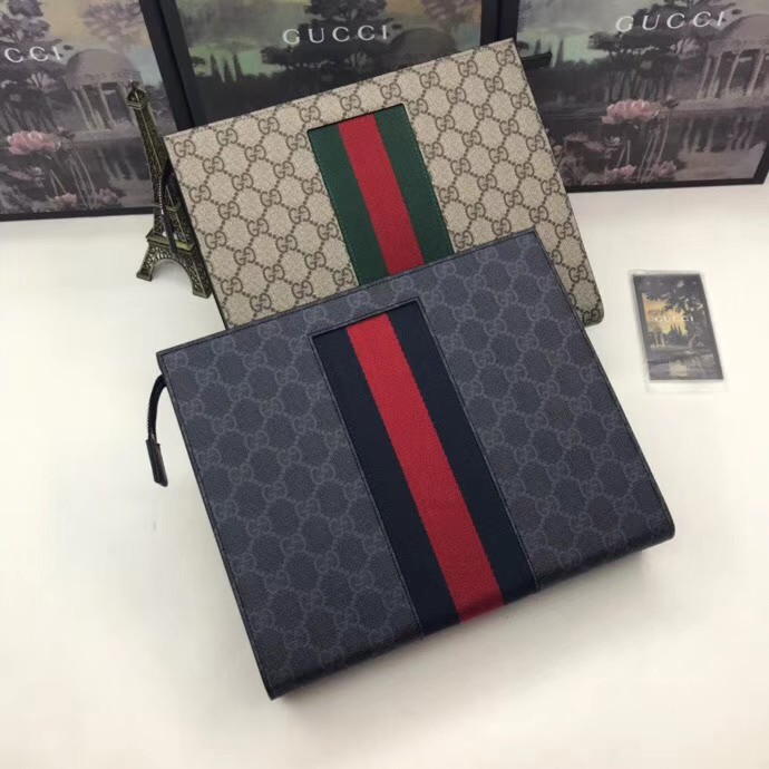 gucci supreme web pouch