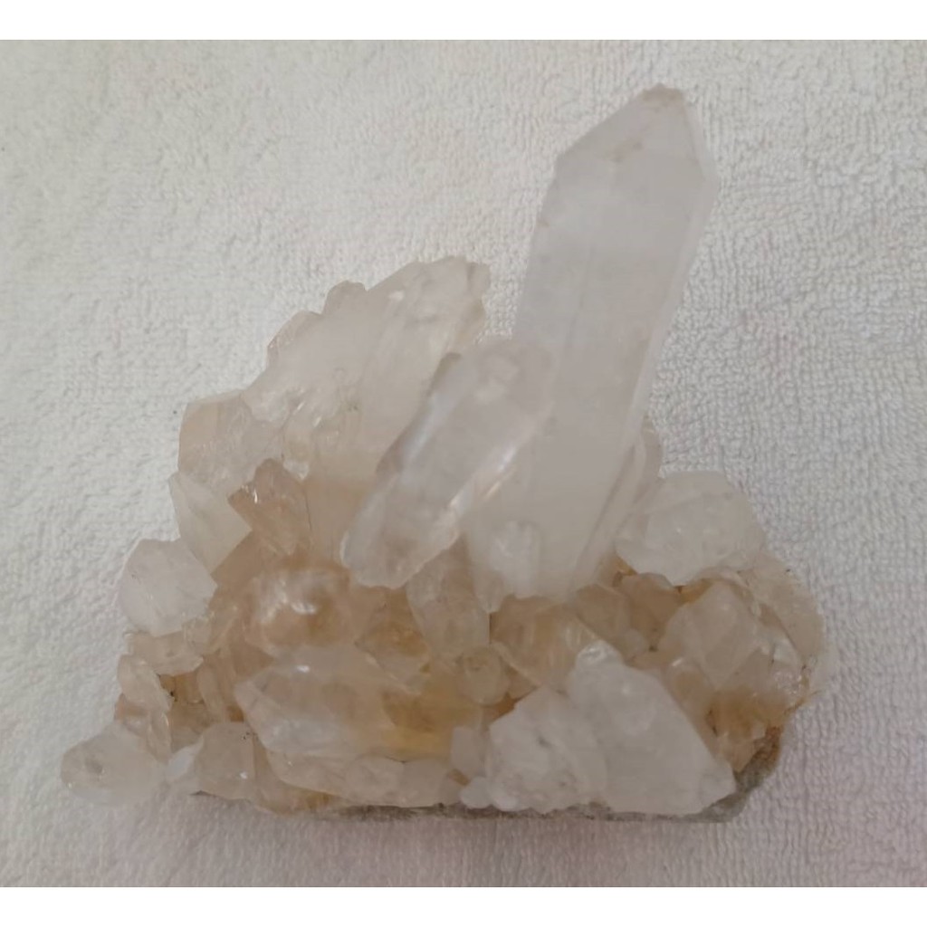 白水晶簇 簇 水晶柱 水晶簇 消磁天然水晶原礦(重749g)
