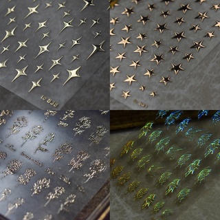 tomoni金銀838日系美甲貼紙背膠指甲貼3d新款燙金工藝玫瑰貼紙