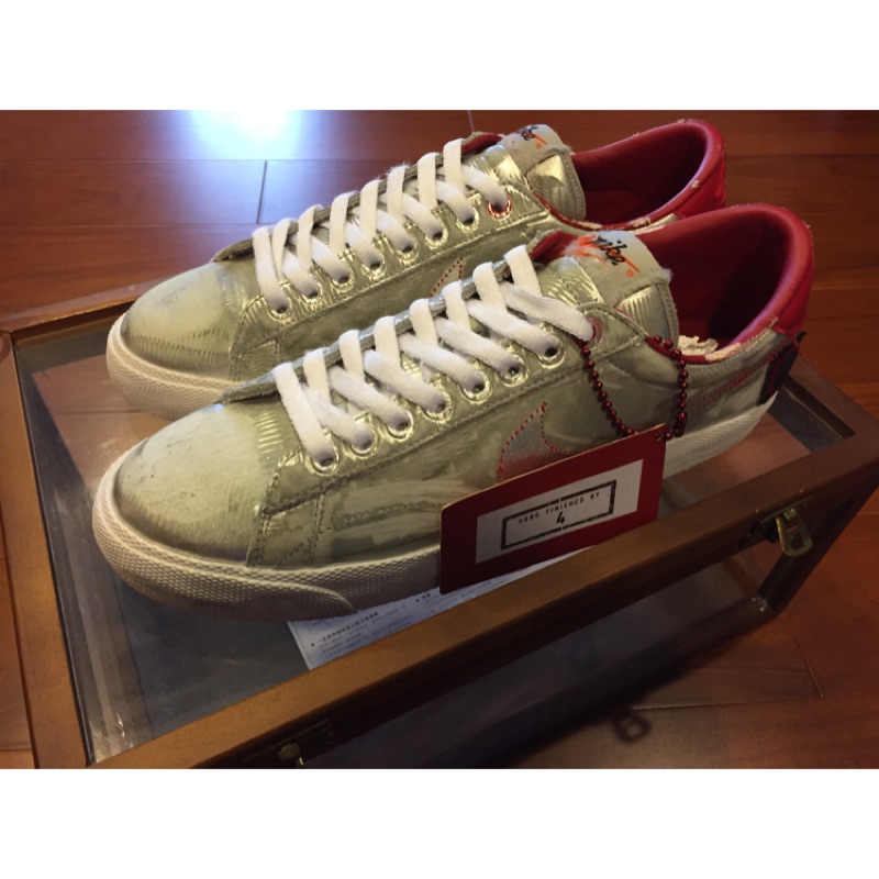 Nike x Clot Tennis Classic AC TZ 銀破壞 手工 刷破 冠希 會場限定 US9.5