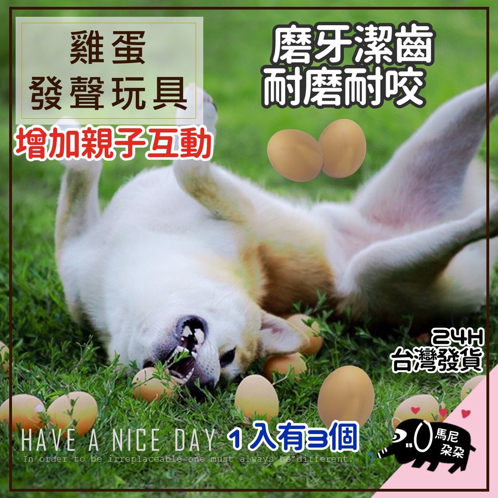 24H台灣發貨🎀【雞蛋發聲玩具】寵物玩具 寵物用品 狗狗玩具球 網紅雞蛋玩具 互動發聲球 雞蛋彈力球 耐咬耐磨 磨牙潔齒