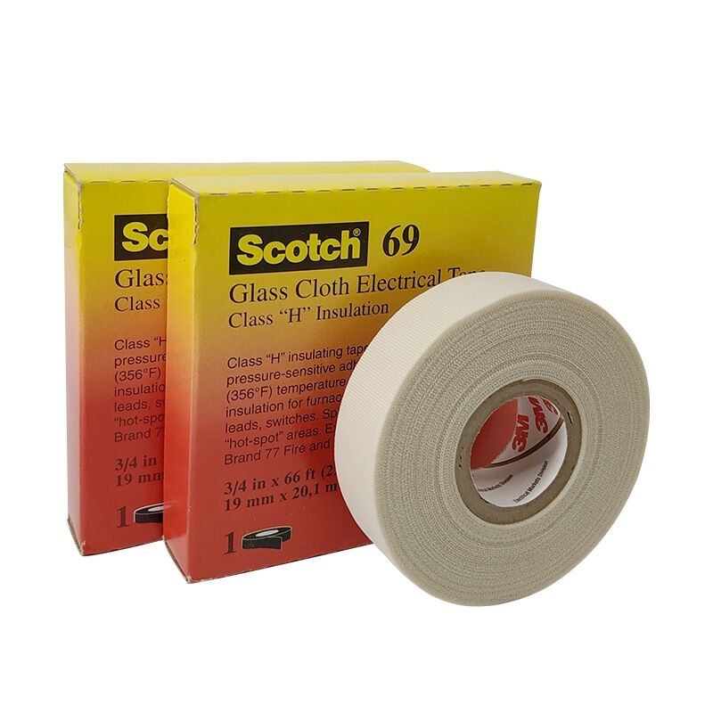 Scotch 69 3M69# 3/4''玻璃布膠帶無痕耐高溫3M單面耐磨膠布膠帶19mm