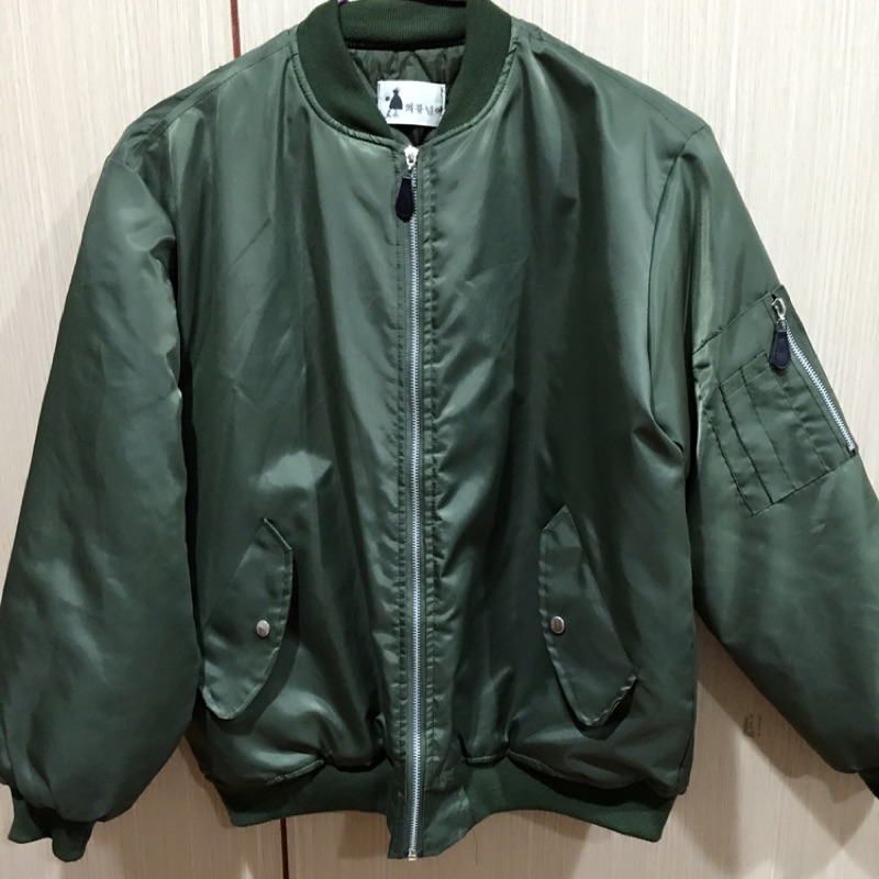 ✨正韓 MA1軍綠飛行外套 厚款鋪棉 空軍外套 夾克 風衣