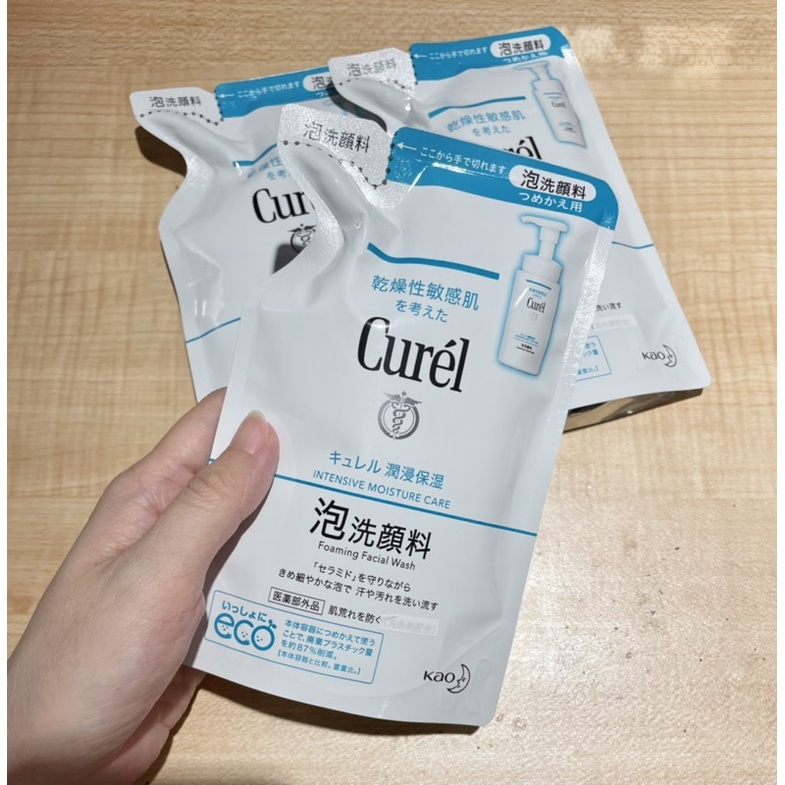 全新 Curel 珂潤 潤浸保濕洗顏慕絲補充包 130ml