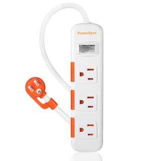 群加 PowerSync 1開3插滑蓋防塵防雷擊延長線 黑色/白色
