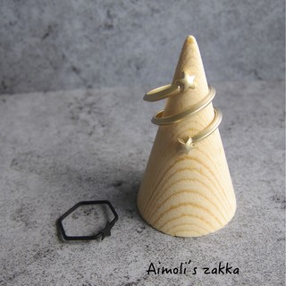 ((Aimoli's zakka))韓國流行飾品 正韓 星星金屬戒指 酷酷惹人愛 酷炫 線圈戒指 纏繞風 潮