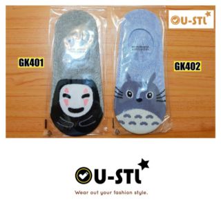 U-STL★韓國襪子★宮崎駿 龍貓＆無臉男 卡通隱形襪