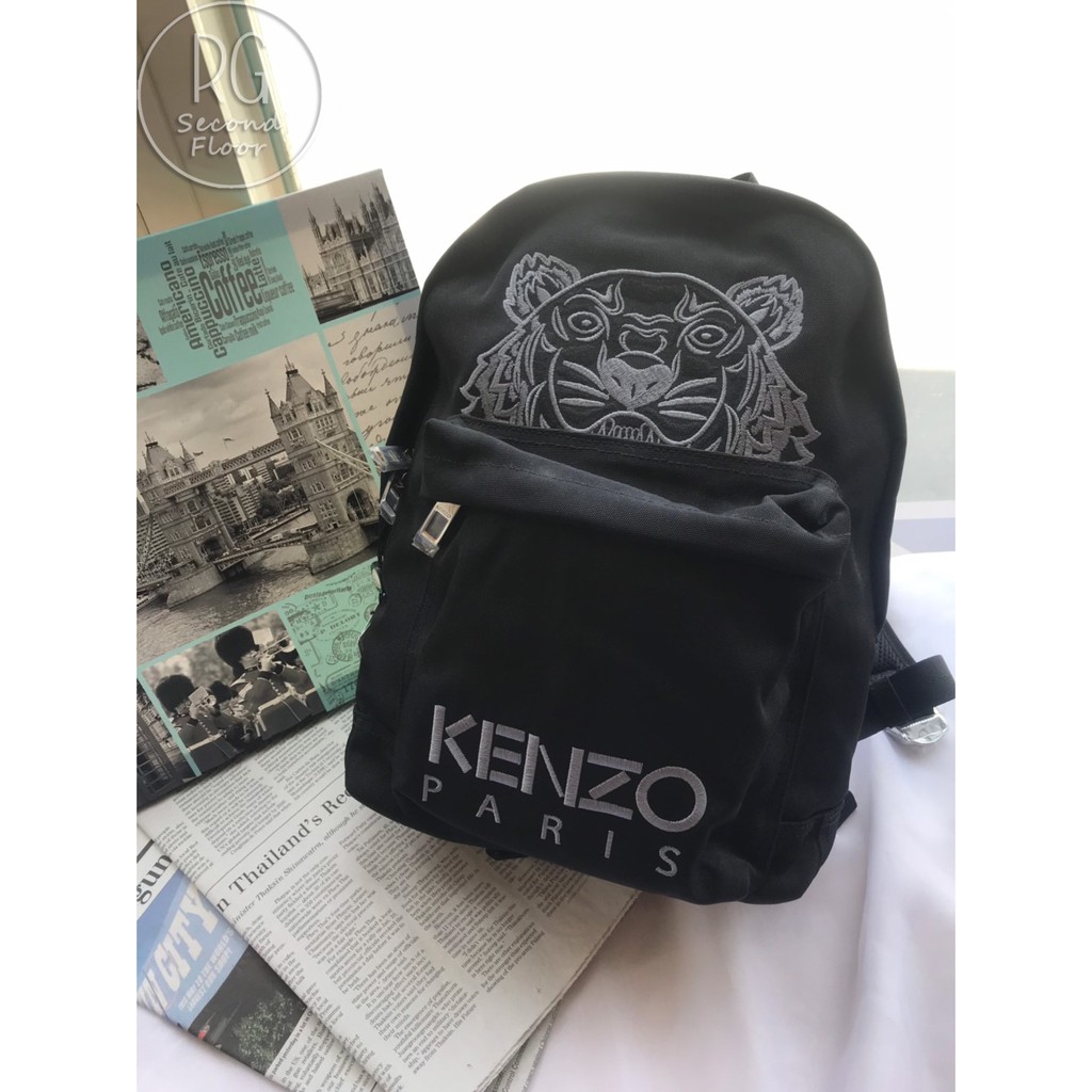 [現貨] KENZO 老虎頭 經典款老虎頭 後背包 國際精品 歐洲品牌 正品 黑色