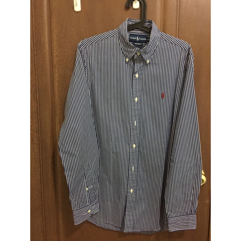 《二手》Ralph Lauren Polo襯衫 S號 RL/美式/正裝/條紋