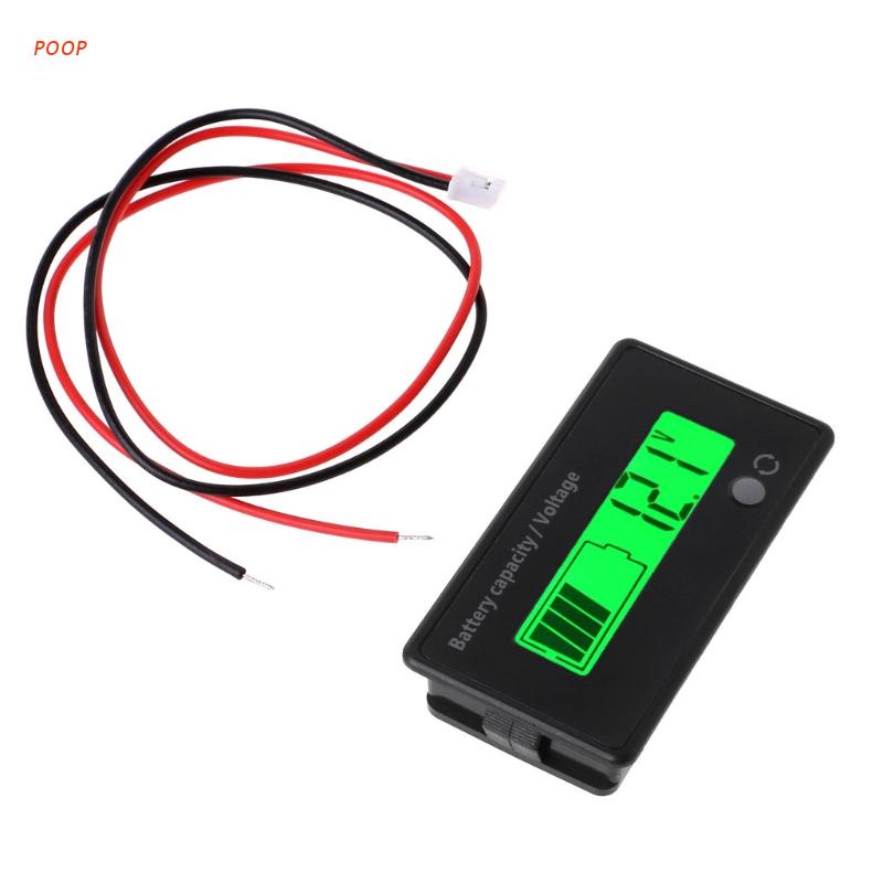 POOP PUR/ 12V-84V鉛酸電池電量指示燈電壓表電壓表LCD顯示器