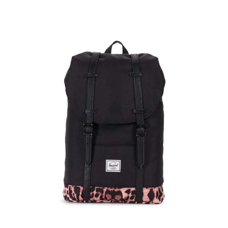 *加拿大代購* 品牌 Herschel retreat backpack 中量型 後背包 可放筆電 黑 豹紋 絕版