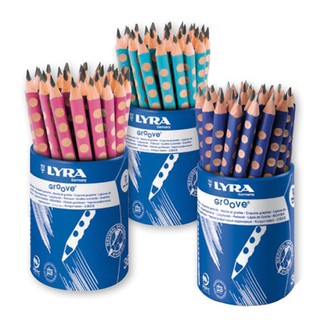 德國製公司貨【德國LYRA】Groove粗款三角洞洞鉛筆/學習鉛筆/洞洞筆，一次買24支送筆筒