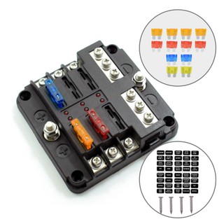 汽車 保險絲盒 6P 6路 中型 車用保險絲盒 atc 接線座 汽車音響 車用電系改裝 附LED燈顯示