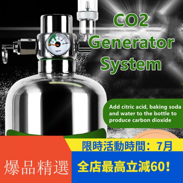 自製 植物 CO2發生器系統 水族館 二氧化碳反應器套件 不鏽鋼 二氧化碳氣瓶