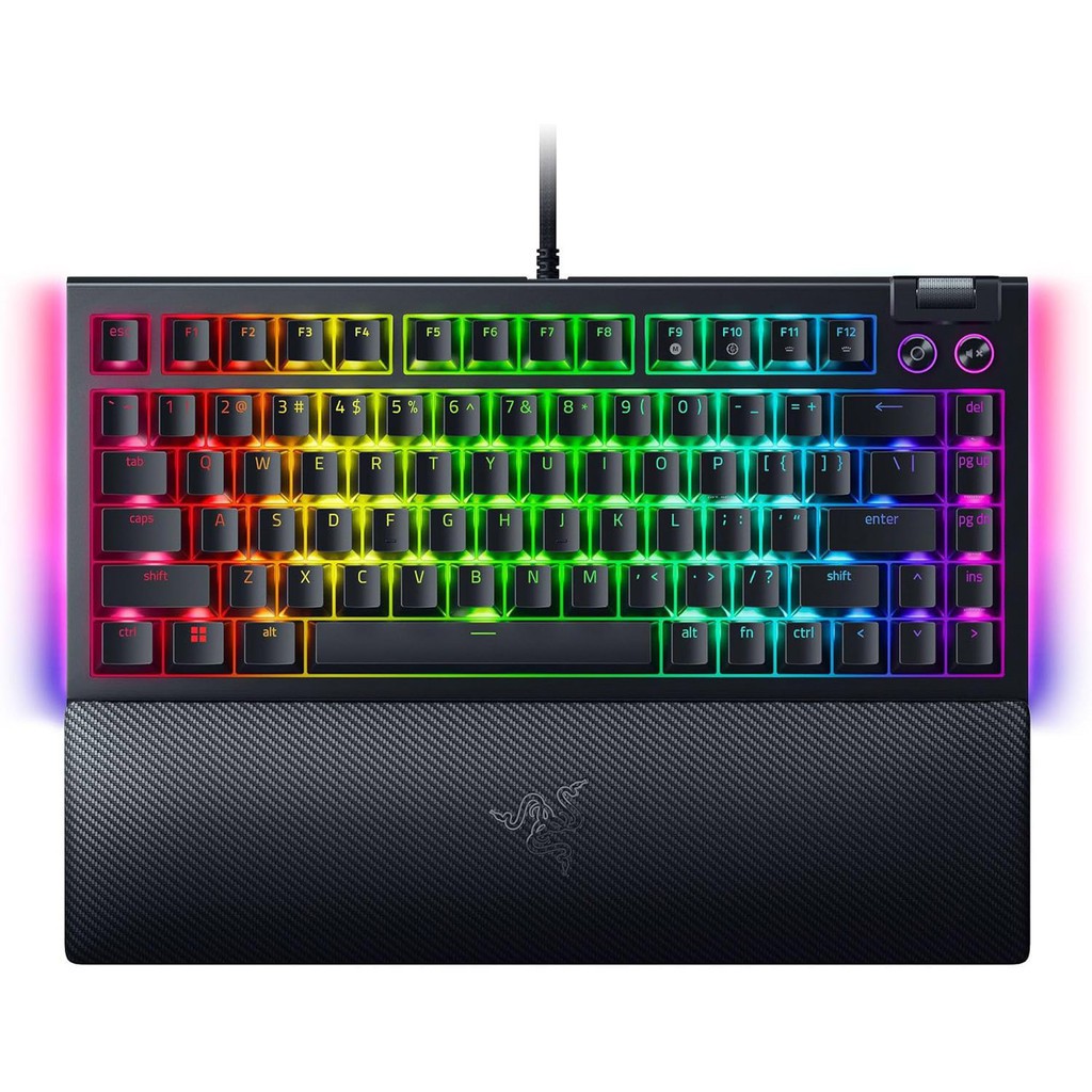 Razer 雷蛇 黑寡婦 V4 75% 幻彩版機械式電競鍵盤 黑色 橘軸/中文 現貨 廠商直送