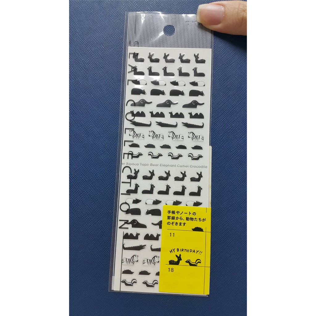 Midori手帳專用貼紙 黑白小動物2 蝦皮購物