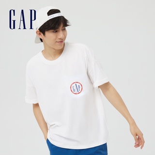 Gap 男士LOGO純棉印花運動短袖T恤新款上衣