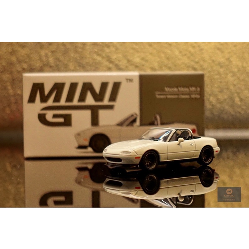 (竹北卡谷)現貨秒出 Mini GT 1/64 #304 Mazda Miata MX-5 (NA) 經典白