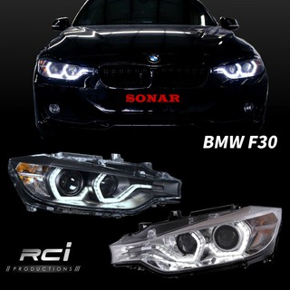 SONAR BMW 3系 F30 12-15年 魚眼大燈組 類LCI LED 光柱式樣 SONAR MIT台灣製