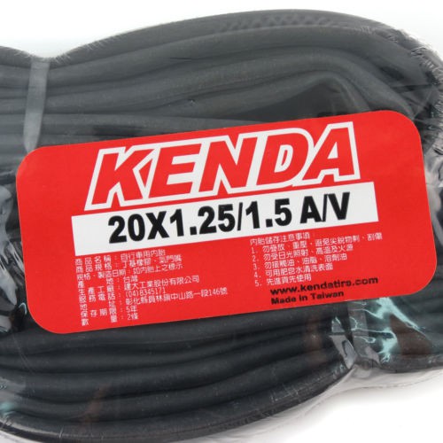 KENDA 建大 20x1.25/1.5、1.5/1.75、多種寬度 尺寸 法式 美式 406內胎 台灣製造 一條75元