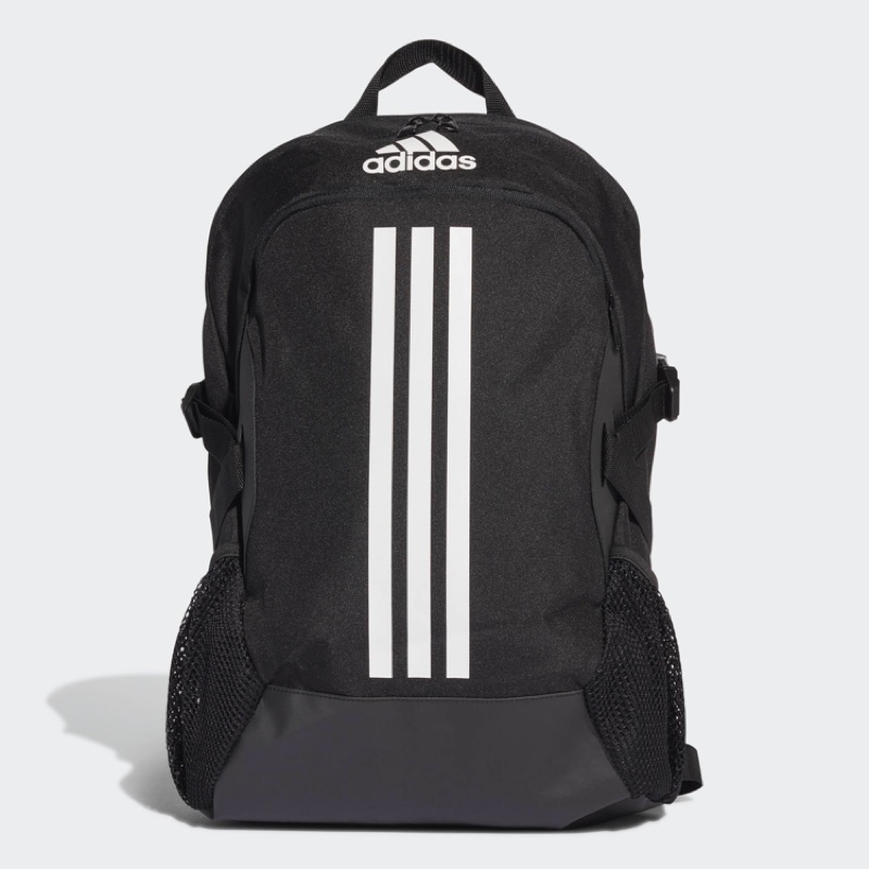 【NoFake】Adidas POWER V 運動後背包 健身背包 書包 經典三線 黑色 - FI7968