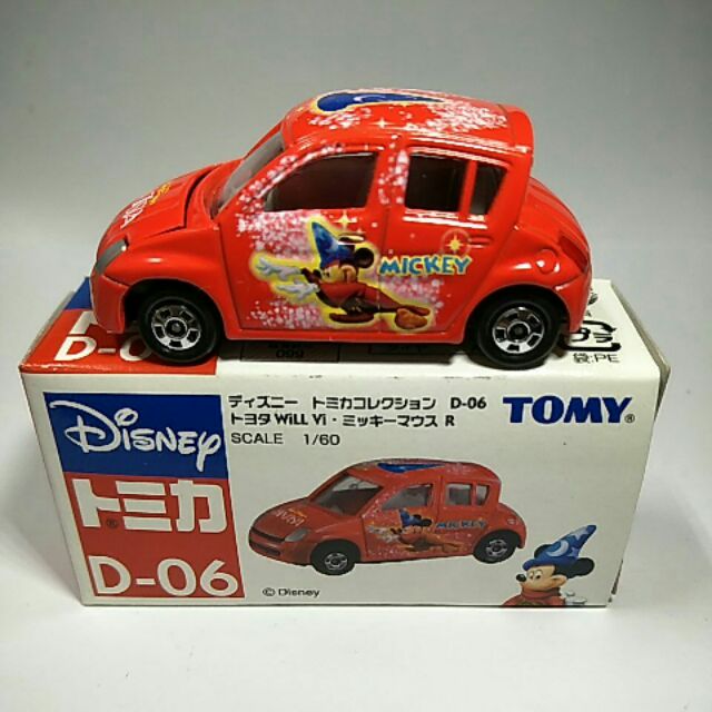 34絕版舊藍標Tomy tomica D-06toyoya Vi紅色魔法米奇車