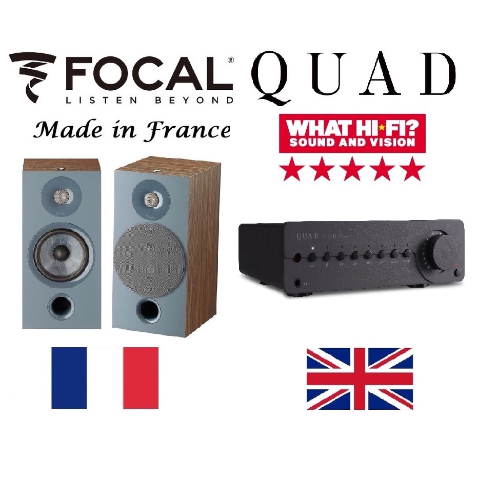 喜龍音響 法國原裝喇叭 Focal Chora 806+英國品牌 Quad Vena II Play  歡迎聊聊議價～