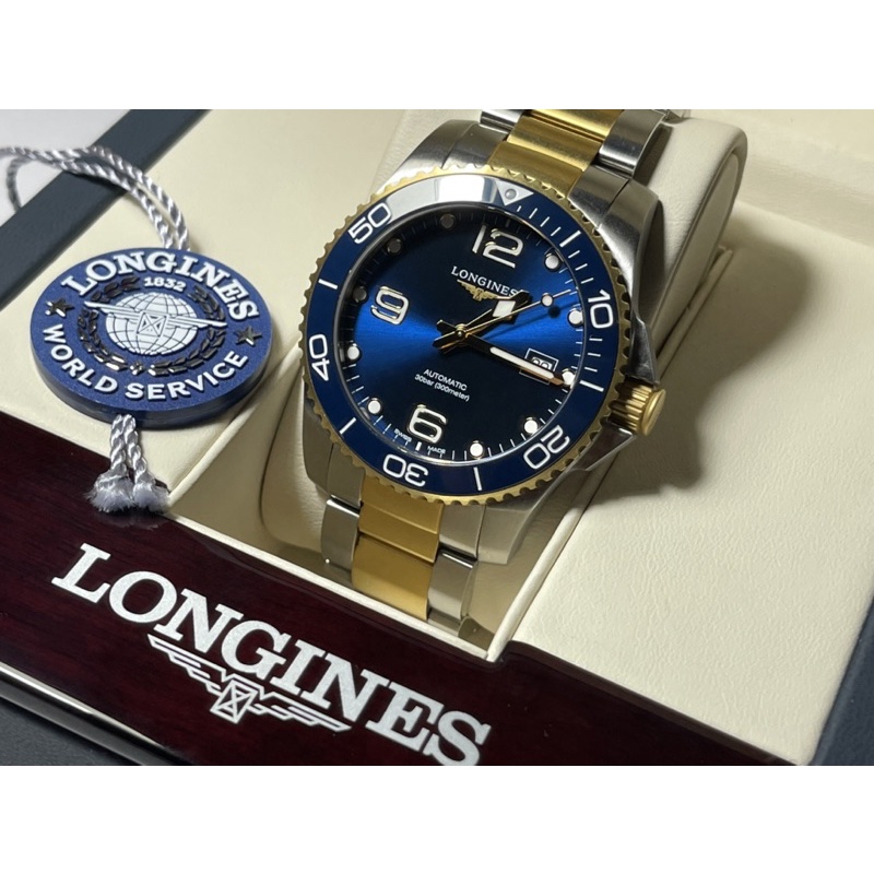 浪琴LONGINES 半金藍水鬼 新款陶瓷圈 深海征服者