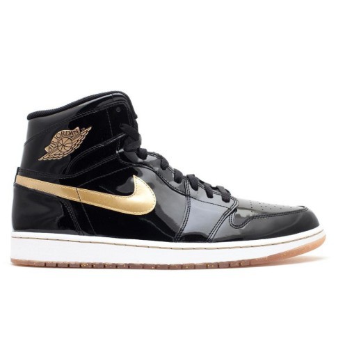 jordan retro 1 black metallic gold