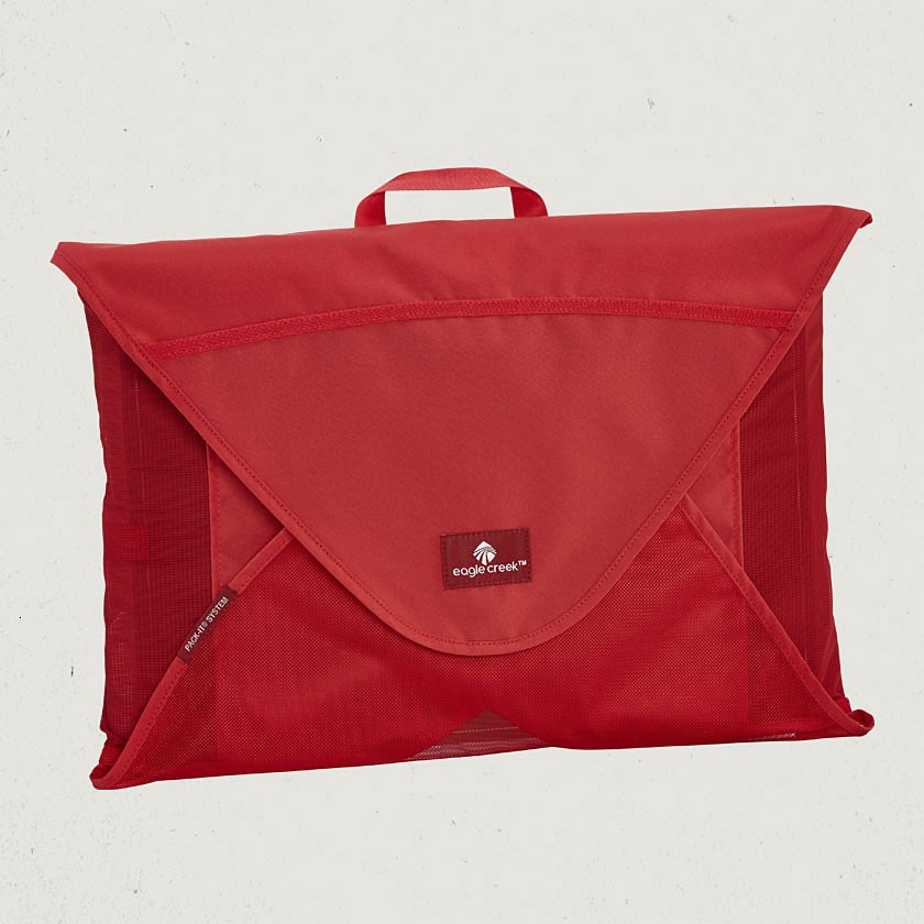 *【Eagle Creek美國人氣旅遊配件】12件襯衫打理袋(M) (紅)