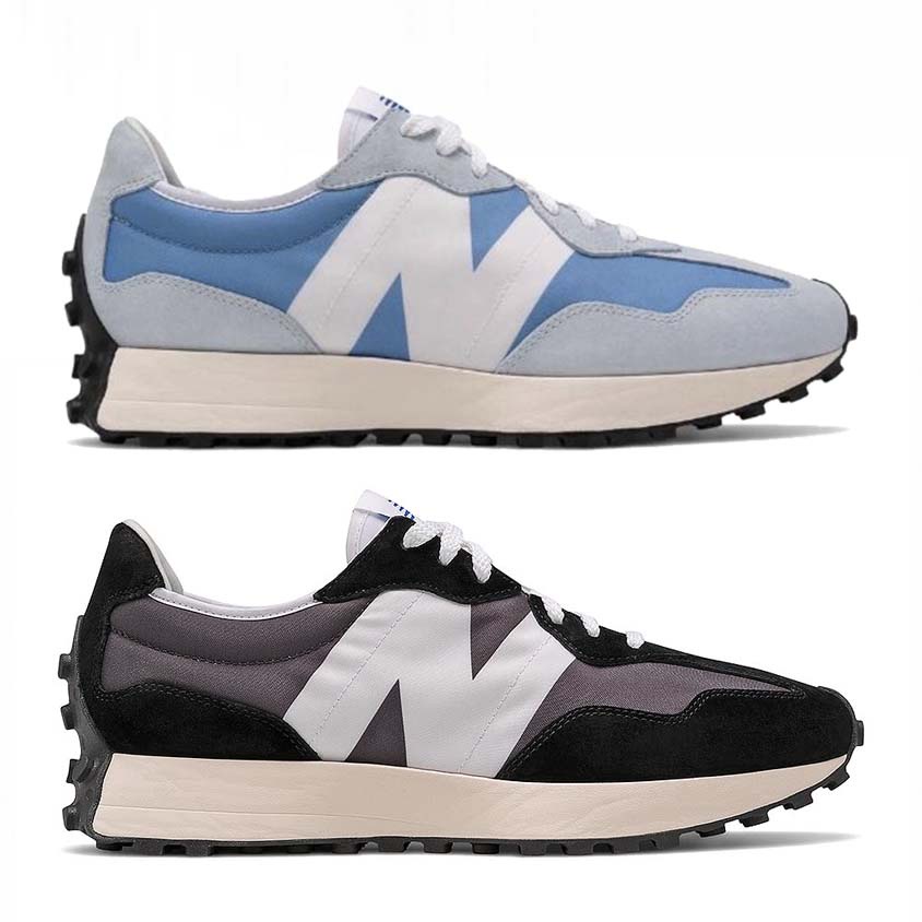 NEW BALANCE 327 復古 藍標 NB327 黑白【MS327LB1】淺藍【MS327LC1】舊化