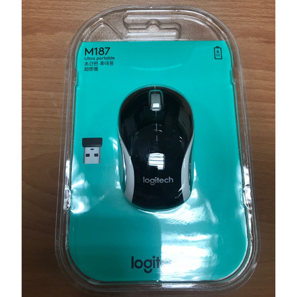 全新現貨 LOGITECH 羅技 無線迷你滑鼠 M187 黑色 袖珍滑鼠