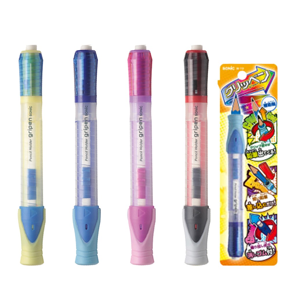《小待文具》日本 SONIC 鉛筆延長輔助軸鉛筆增高器  ( SK-112 ) 4色可選