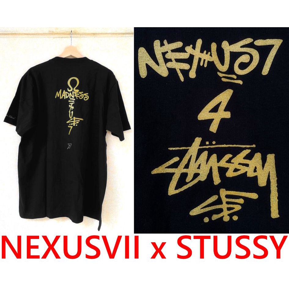 BLACK全新NEXUSVII x STUSSY MADNESS聯名十字架NEXUS7舊金山限定SF短T