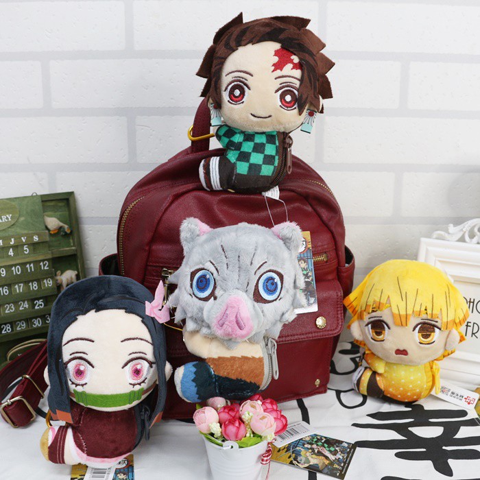 正版鬼滅之刃 鬼滅之刃抓扣玩偶 抓扣娃娃 炭治郎 禰豆子 嘴平伊之助 我妻善逸 鬼滅之刃玩偶 包包吊飾 掛飾 鬼滅玩偶