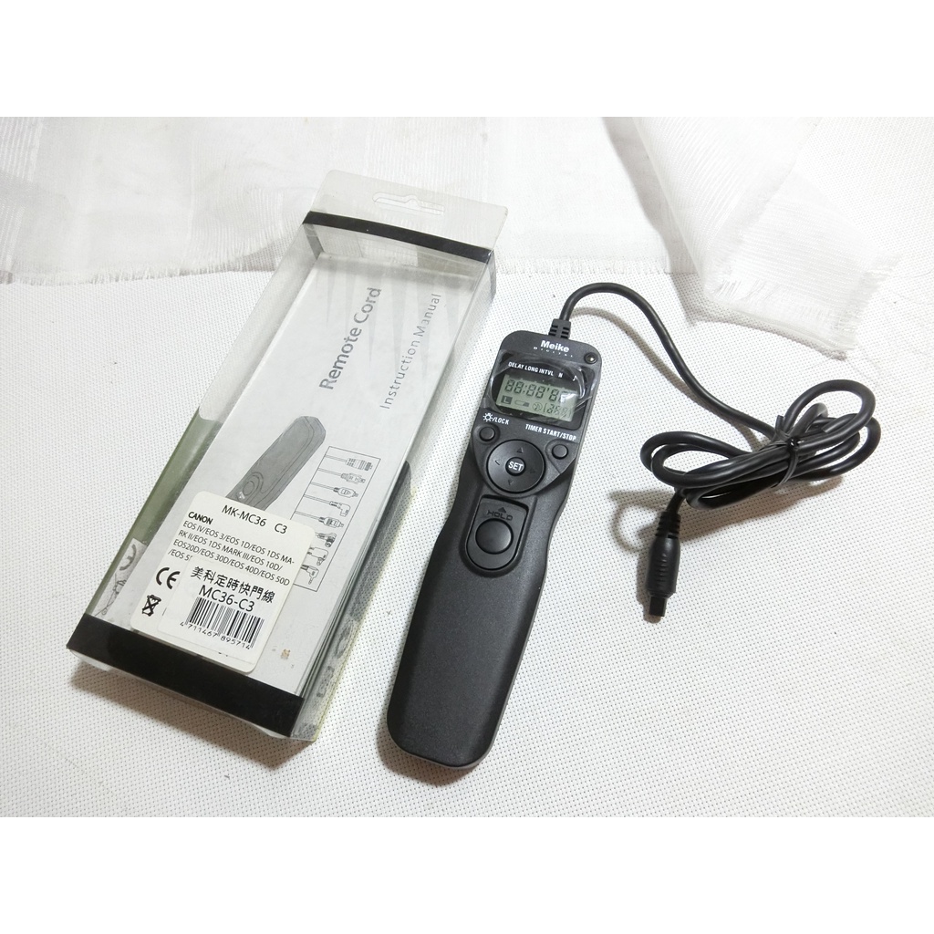 (h4) Meike 美科 MK-MC36-C3 液晶電子快門線 計時/定時 快門線 相容 CANON