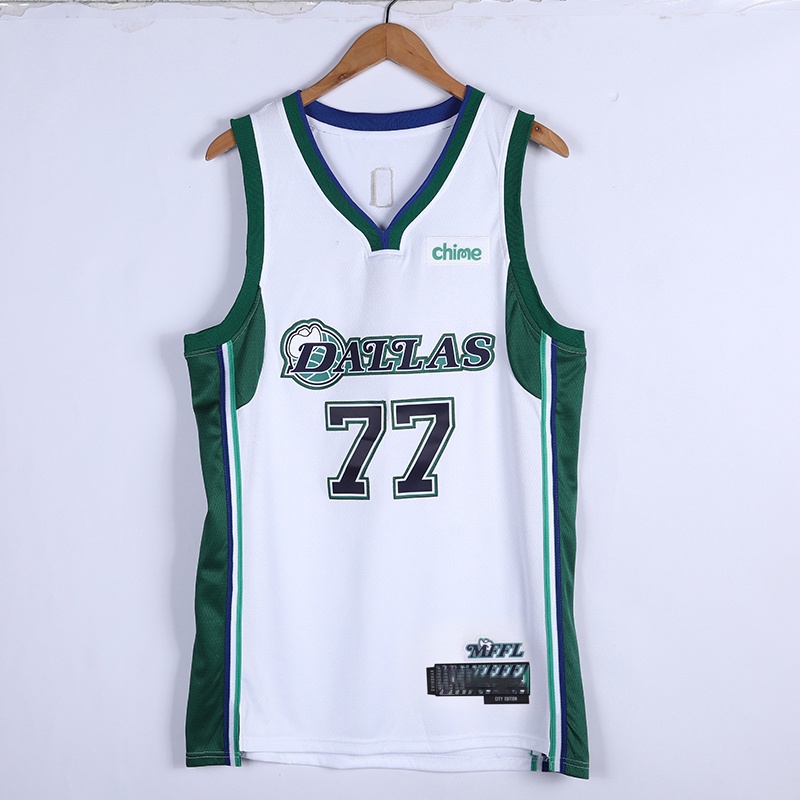 2022達拉斯獨行俠隊75週年紀念球衣 Dallas Mavericks Luka Doncic 77號 籃球服刺繡版
