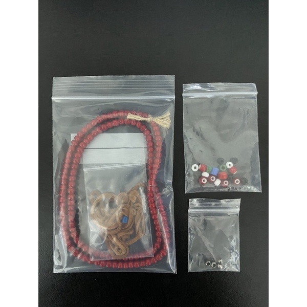 日本琉璃紅珠 &amp; Goro's 淺咖啡色鹿皮繩 &amp; 4顆小銀珠 &amp; 一些散珠
