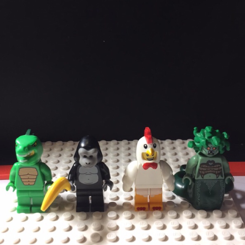 LEGO 樂高人偶包 動物人 恐龍人 猩猩人 公雞人 梅杜莎