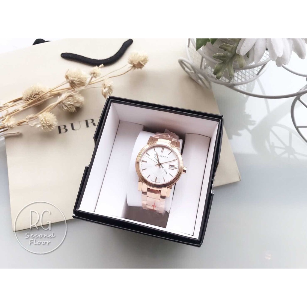 Burberry手錶 BU9104 女生瑞士石英機芯玫瑰金鋼錶帶