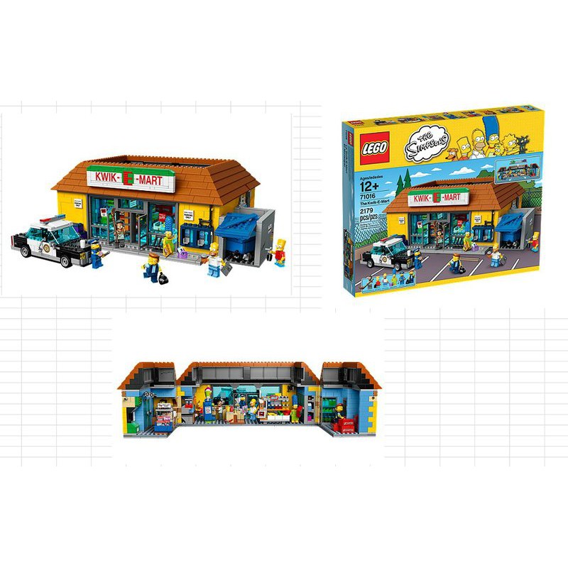 (記得小舖)美國正版 全新含盒 樂高 LEGO 71016 The Kwik-E-Mart 辛普森商店 四盒(一盒盒損)